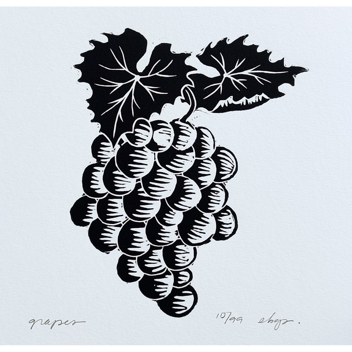 grapes-linoprint-big-mitten-linocuts for Free Printable Pictures Of Grapes Grapes Linoprint | Big Mitten Linocuts for Free Printable Pictures Of Grapes