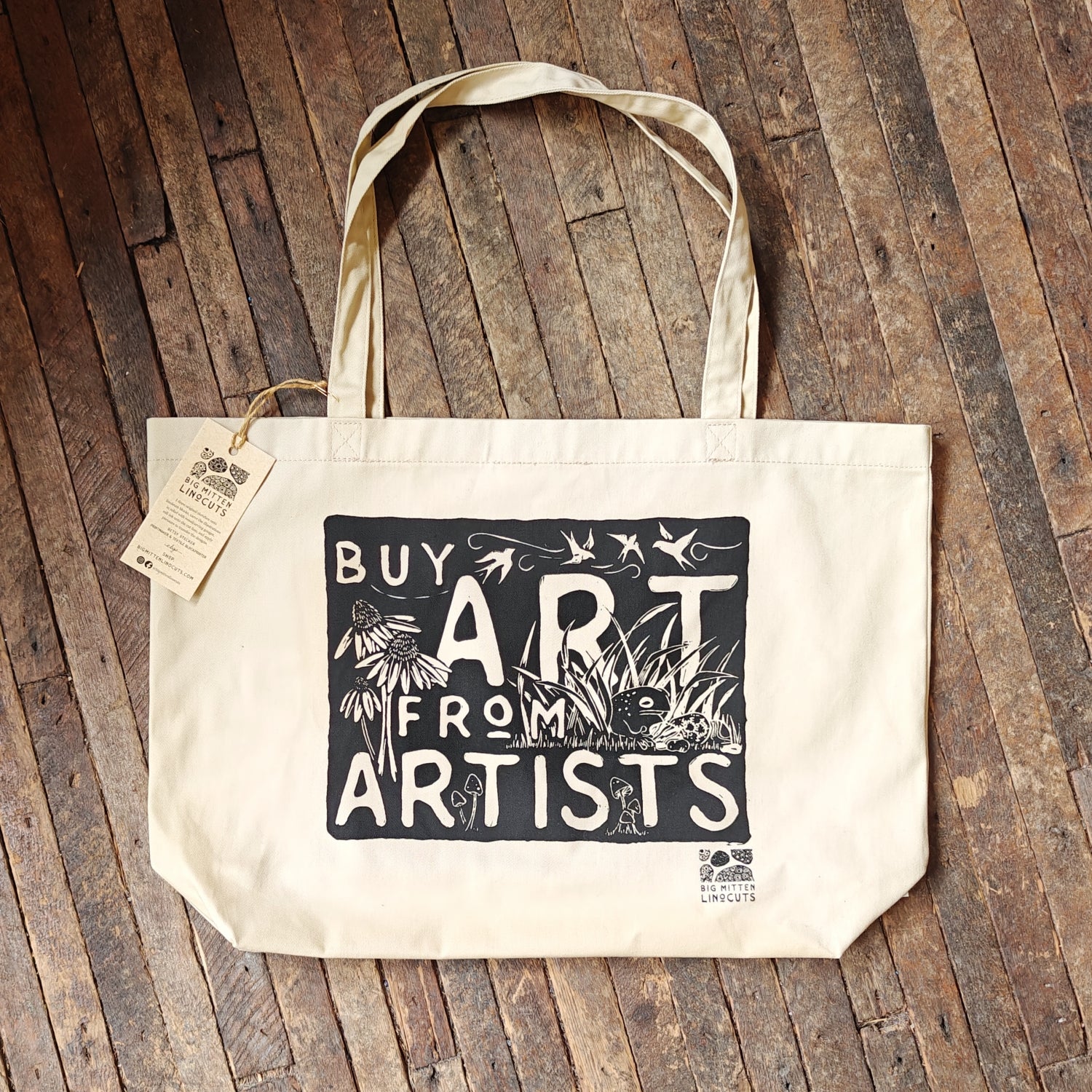 Carryalls | Big Mitten Linocuts