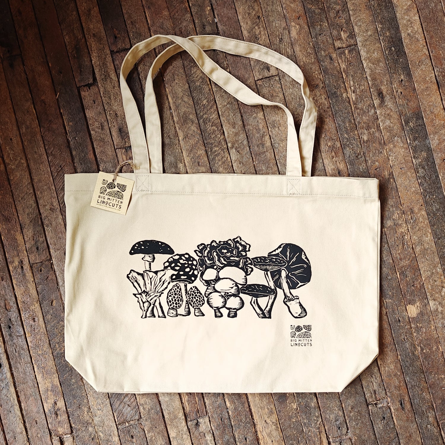 Carryalls | Big Mitten Linocuts
